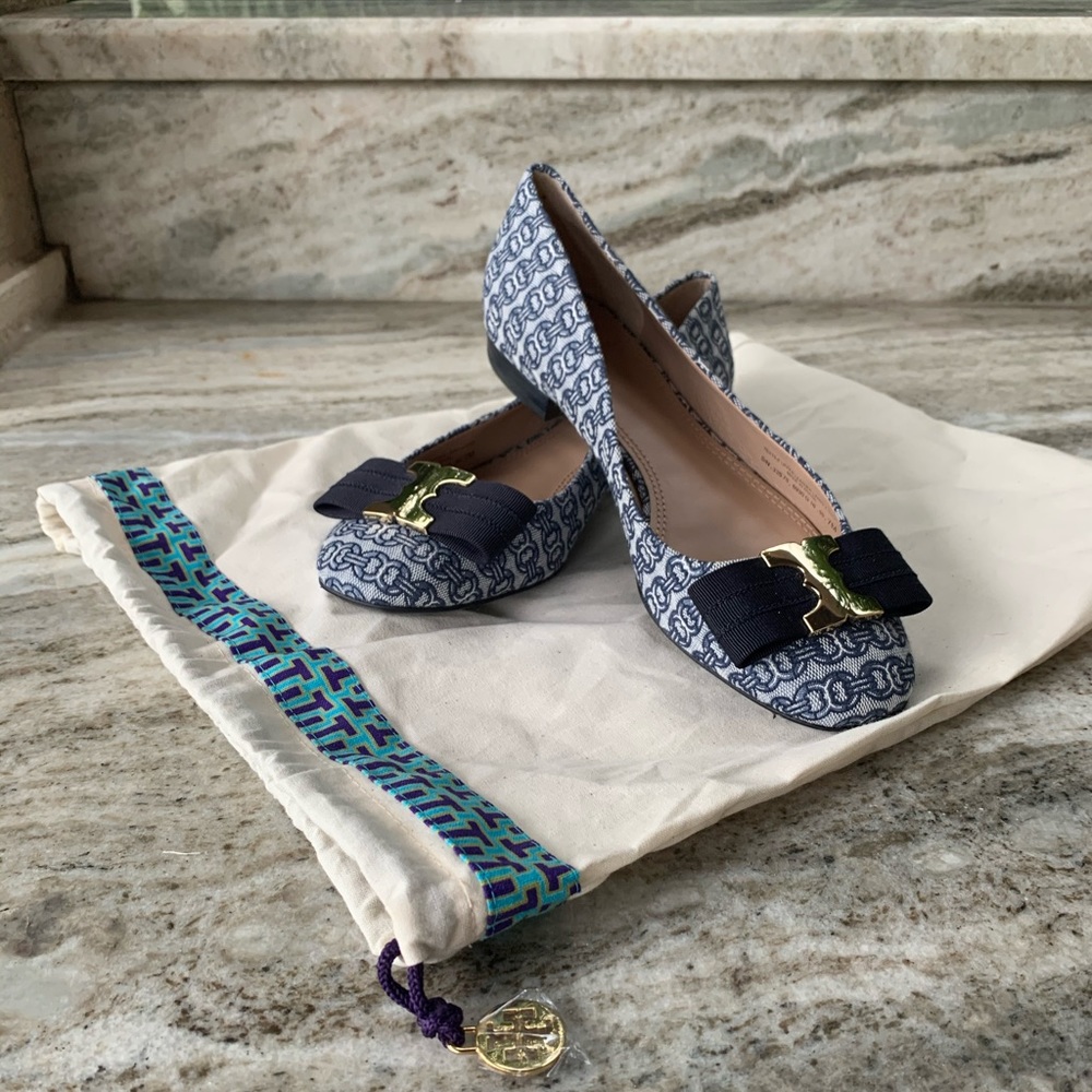 Tory Burch Gemini Link Bow Flat